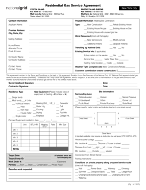 Residential Gas Service Agreement