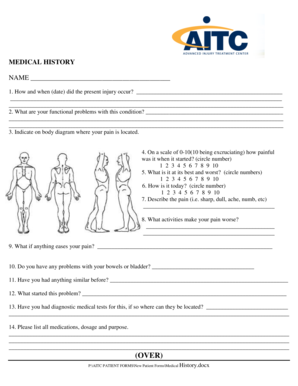 Medical History Form