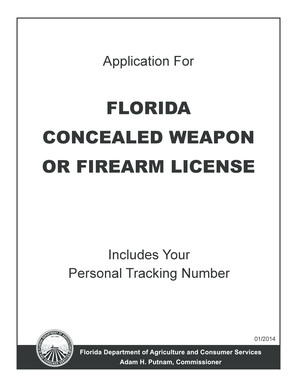 Florida Concealed Weapon or Firearm License Application