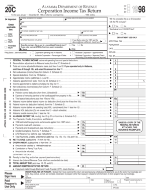 Alabama Corporation Income Tax Return