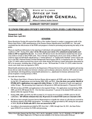 illinois firearm owner's identification (foid) card program - auditor illinois