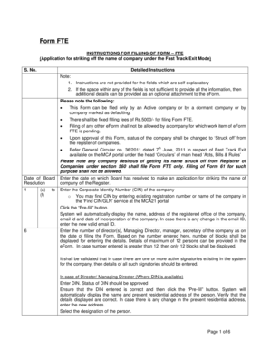 Form FTE - Fast Track Exit Application