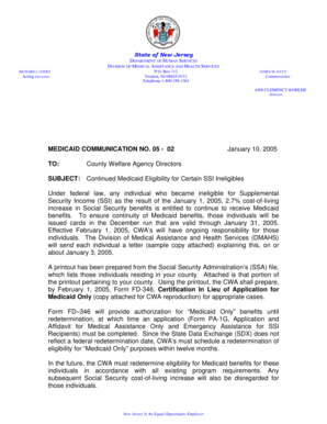 New Jersey Medicaid Certification Form
