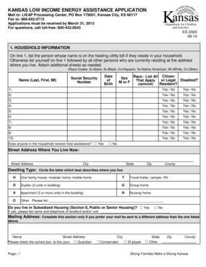 Kansas Low Income Energy Assistance Application