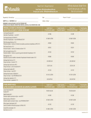 Affinity Markets Order Form