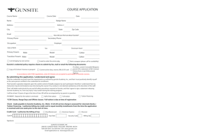 Gunsite Course Application Form