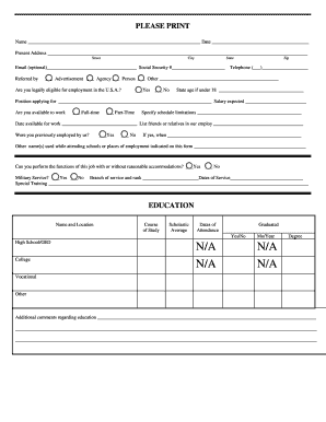 Once Upon A Child Employment Application