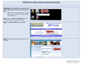 Pre-Observation Conference Form