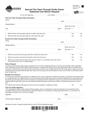 Montana Form PT-STM