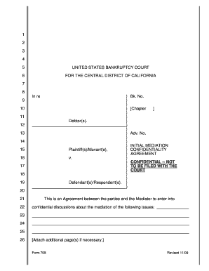 US Bankruptcy Court Confidentiality Agreement