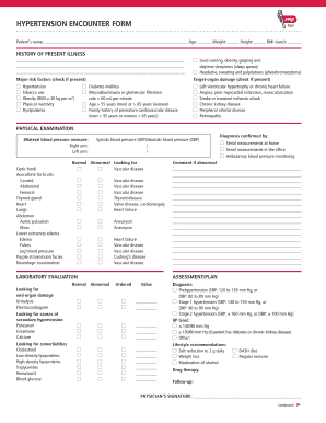 Hypertension Encounter Form