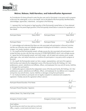 Waiver, Release, Hold Harmless, and Indemnification Agreement ... - gaithersburgmd