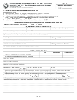 Indiana Property Tax Assessment Appeal Form