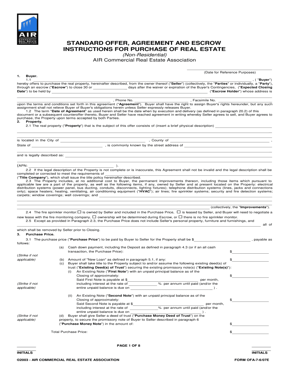 Highlight In Air Mercial Real Estate Forms