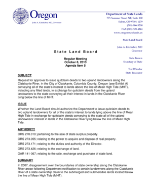 Oregon Department of State Lands 775 Summer Street NE, Suite 100 Salem, OR 97301-1279 John A - oregon