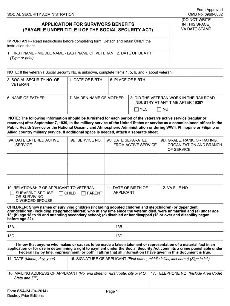 social security survivor benefits after turning 18 form Preview on Page 1