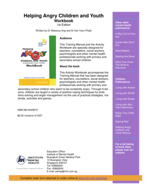 Helping Angry Children and Youth Workbook
