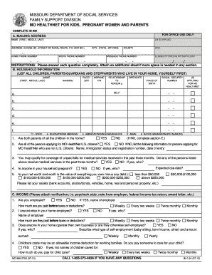 MO HealthNet Application for Kids, Pregnant Women, and Parents
