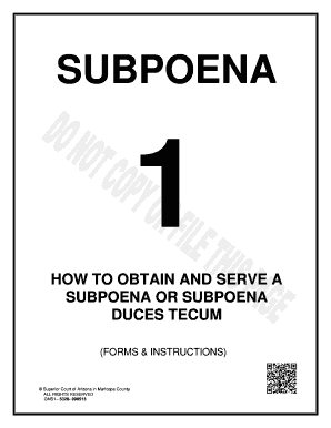 Fillable HOW TO OBTAIN AND SERVE A SUBPOENA OR SUBPOENA ...