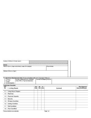 HUD-52580 Inspection Checklist