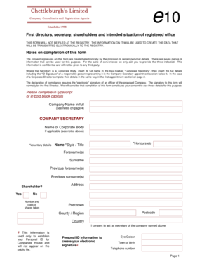 UK Company Formation Form