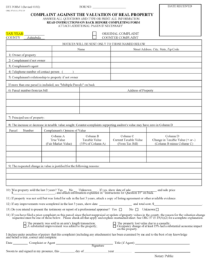 Ohio Real Property Valuation Complaint Form