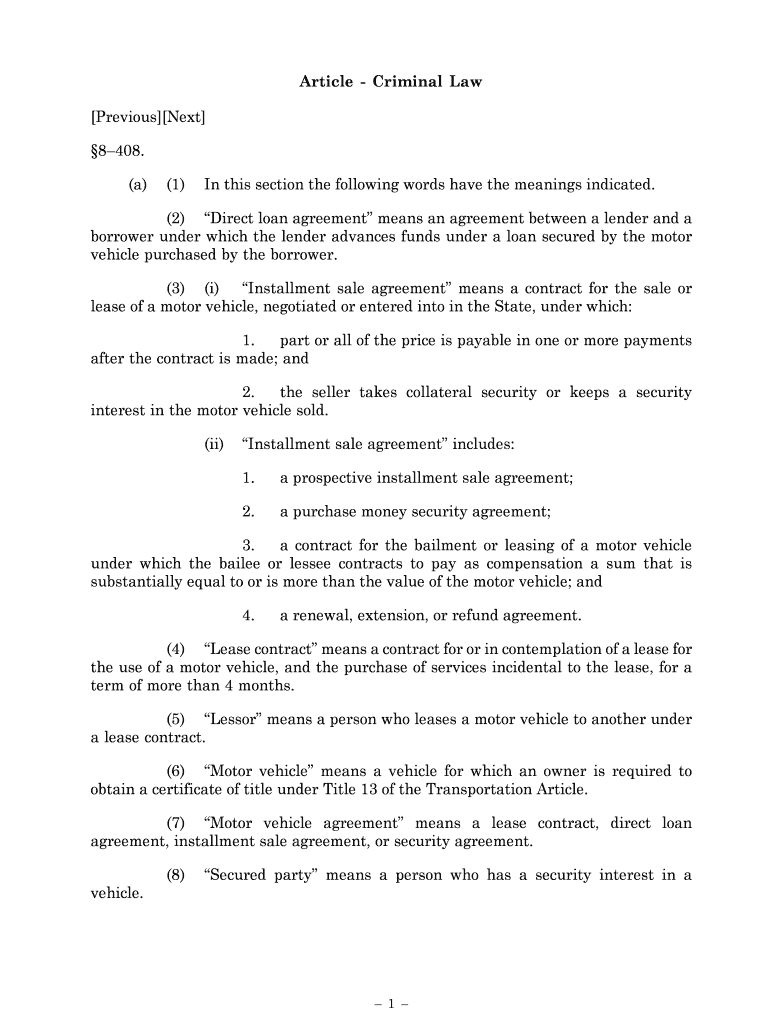 Fillable Online Article Criminal Law , Section 8408 Fax Email Print