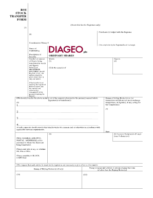 Stock Transfer Form