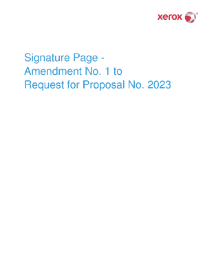 Amendment to Request for Proposal