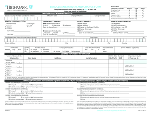 Employee Health Insurance Enrollment and Waiver Form