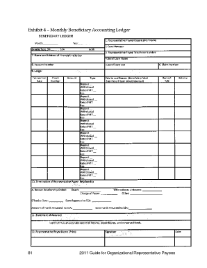 Exhibit 4 Monthly Beneficiary Accounting Ledger - ssa