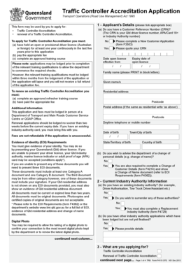 Traffic Controller Accreditation Application