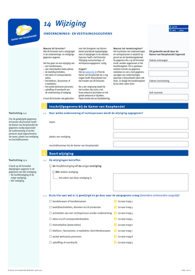 Wijziging ondernemings- en vestigingsgegevens