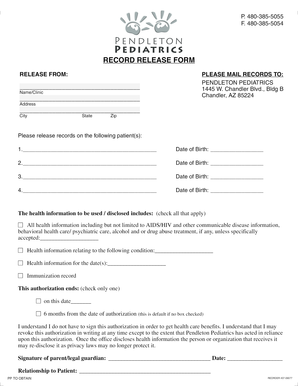 Medical Records Release Form