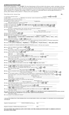Juror Questionnaire