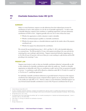Charitable Deductions Under IRC §170