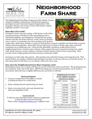 Neighborhood Farm Share - NOFA-NY