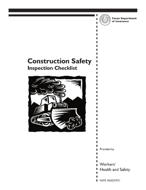 Texas Construction Safety Inspection Checklist