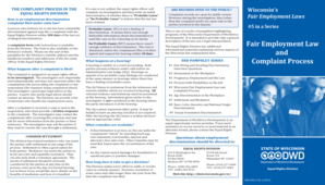 Complaint letter to hr about manager behaviour - Wisconsin's Fair Employment Law and Complaint Process - dwd wisconsin