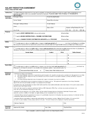 Salary Reduction Agreement