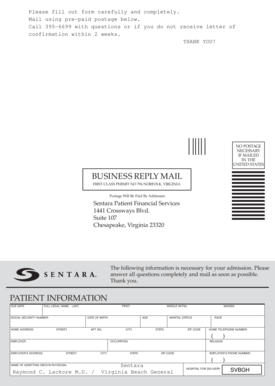 Patient Admission Form