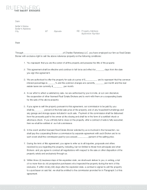 Exclusive Right to Sell Real Estate Agreement