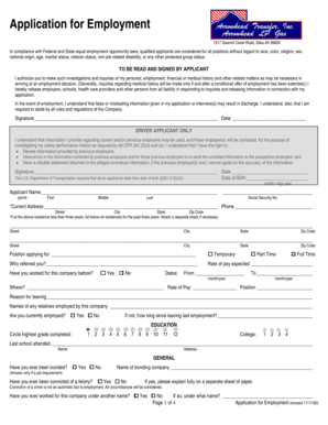 Application for Employment