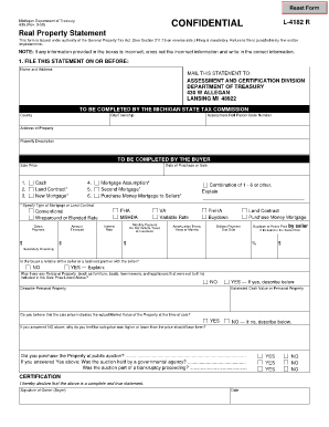 Michigan Real Property Statement