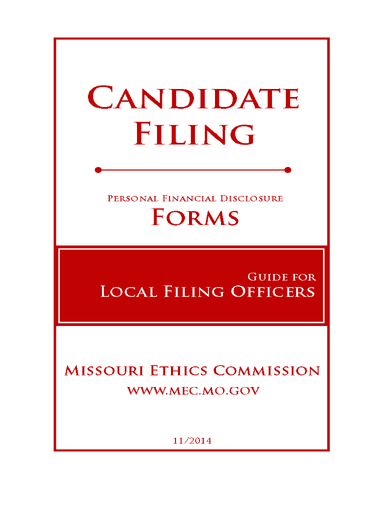 Fillable Online Candidate Filing (PFD Forms) Fax Email Print pdfFiller