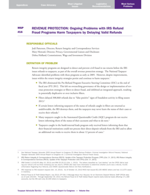 What is form 8752 - REVENUE PROTECTION: Ongoing Problems with IRS Refund ... - taxpayeradvocate irs