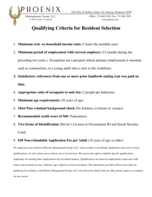 Rental Application Form