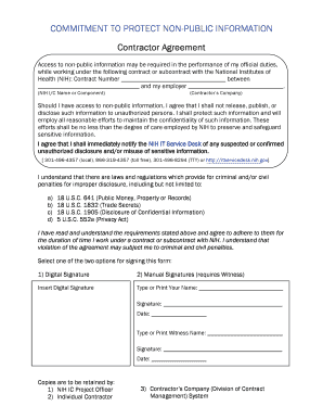 Contractor Non-Disclosure Agreement (NDA)