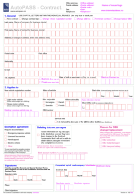 AutoPASS Contract Form