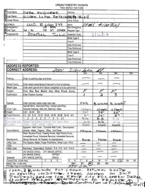 Tree Inspection Form